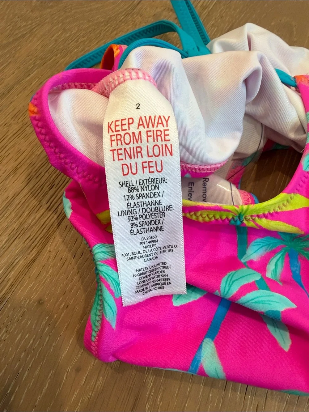 NWOT Hatley Swim Toddler One Piece